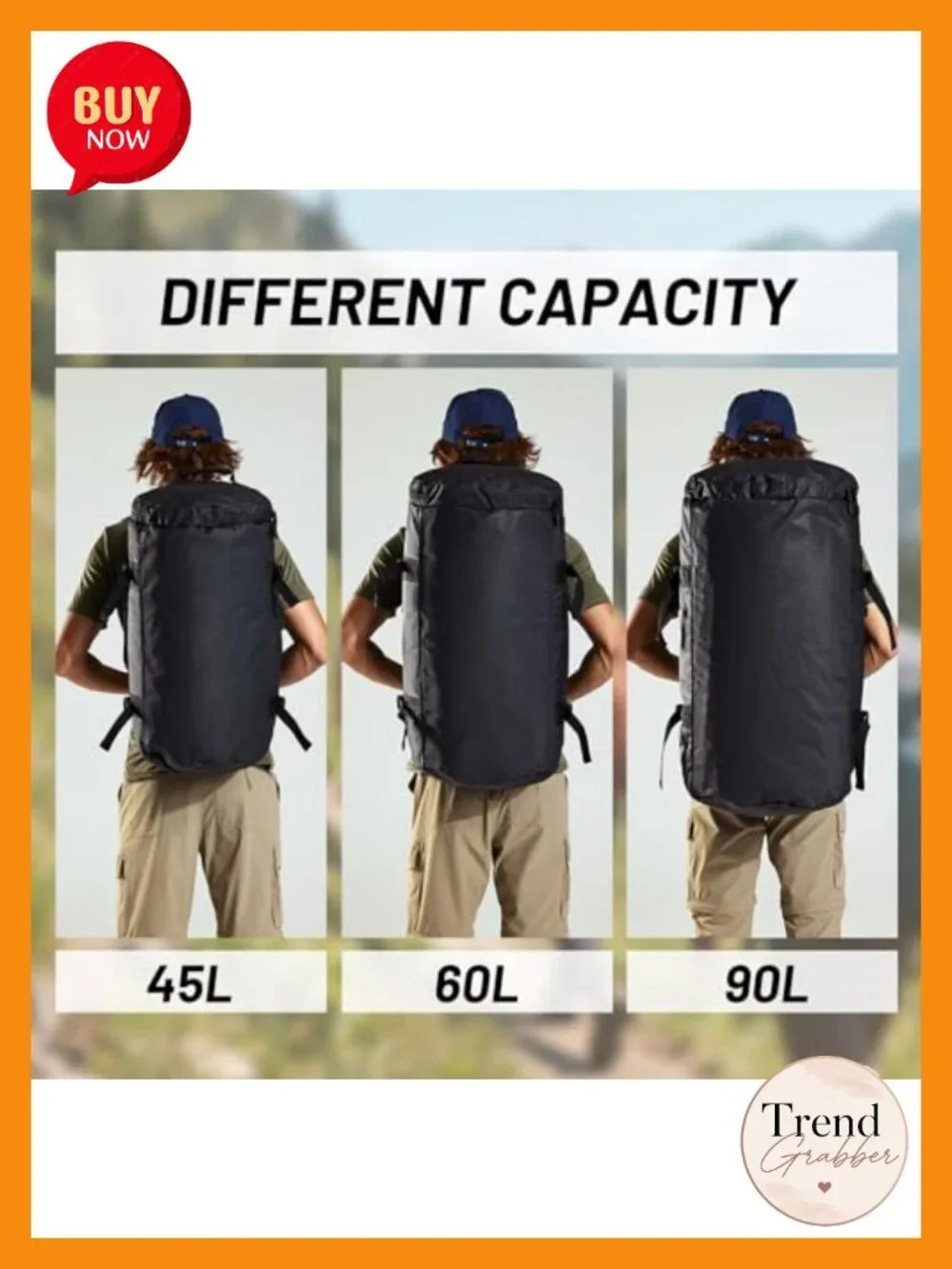 Heavy-Duty Tarpaulin Convertible Duffle Bag Backpack for Travel Sports Gym